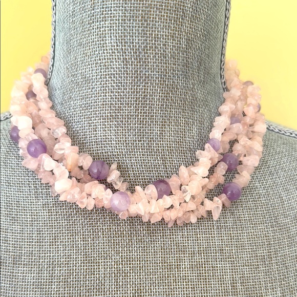 Amethyst and Tourmaline Necklace - Picture 1 of 7
